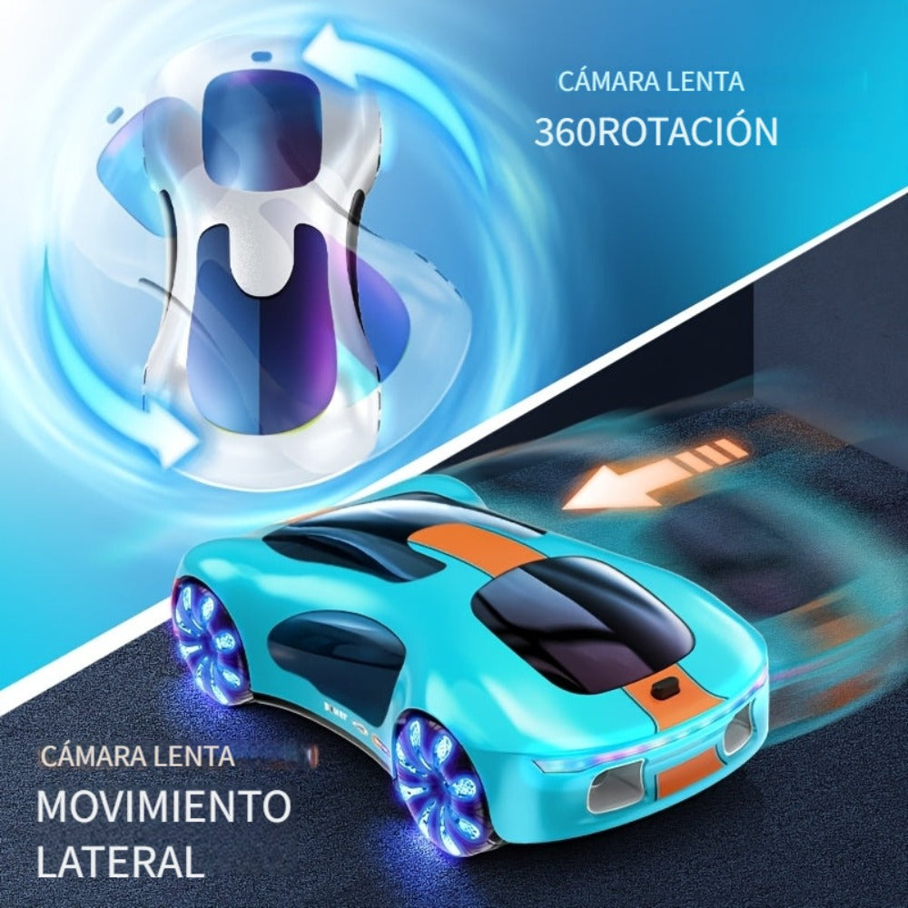 Coche de juguete, Coche RC de acrobacias y deriva, Nuevo estilo de automóvil eléctrico de energía, con pila de carga (sin función de batería de almacenamiento), con control remoto de mango y correa de muñeca, con efectos de iluminación y efectos de rociad
