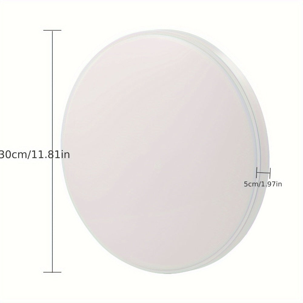 1pc Lámpara de Techo LED Ultra Delgada Redonda - Iluminación Moderna Minimalista Contemporánea, Semi-Encastrable/Montaje Empotrado, Eficiente en Energía, Blanco Frío (6500K) para Cocina, Baño, Sala, Oficina - Ideal para Decoración Hogareña Moderna, Diseño