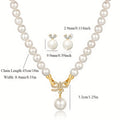 Joyería para mujer de plata 925, collar con lazo de perlas de agua dulce, aretes de botón con perlas de circonita sintética y orejas de conejo, grado AAAA, criado a mano, tamaño grande de 8 mm, seleccionado, Halloween, Navidad, Día de San Valentín, cumple