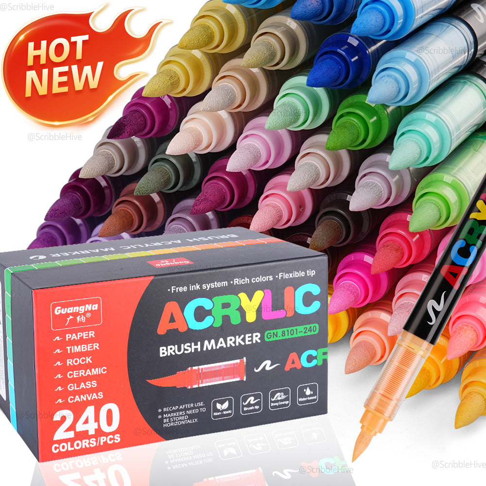 Rotuladores artísticos de colores de madera | Dibujo caligrafía tarjetas y manualidades