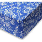 Funda de colchón totalmente cubierta con cierre de cremallera. Fácil de colocar, duradero, suave y cómodo 100% poliéster. Impreso en azul