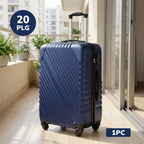 Maleta de 20 Pulgadas, Carcasa Ligera de ABS, Cerradura Numérica, 4 Ruedas Giratorias 360°, Asa Telescópica de Aluminio, Varilla Regular / Ancha