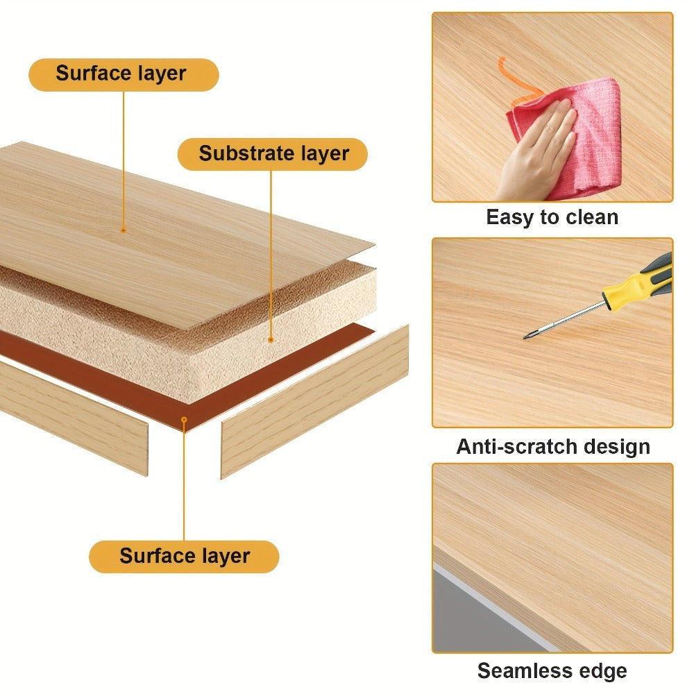 Oficinas para ordenadores de sobremesa pequeños con soporte de pantalla extraíble, mesa de escritorio para PC fácil de subir con estructura metálica, escritorio de juegos para estudiar, jugar y trabajar, de madera