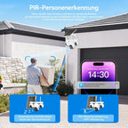 Cámara de Seguridad Inteligente para el Hogar V380MAX | Grabación de 8MP durante todo el día, compatible con Wi-Fi de 2.4GHz y 4G LTE, sistema de vigilancia inalámbrico con energía solar. Cuenta con rotación de 360°, visión nocturna a color, audio bidirec