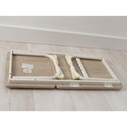 Mesa plegable para cama y sofá con altura ajustable de 5 niveles, bandeja con superficie ajustable y portavasos, mesa pequeña multifunción para ordenador, libros, trabajo y estudio en casa (56x32x25cm)