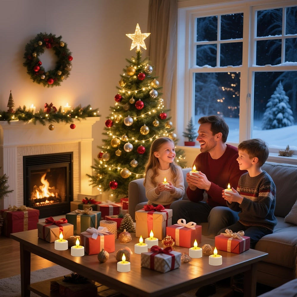 Velas de té LED sin llama con mando a distancia | Bodas, fiestas y decoración del hogar
