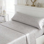 Juego de ropa de cama (Sábana ajustable, Cubrecama, Funda de almohada) | Juego de sábanas estampadas de 3 piezas | Primavera/Verano | Múltiples estilos | Tejido suave | 180cm - Múltiples tamaños disponibles