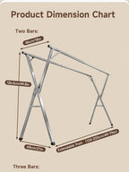 Tendedero de ropa telescópico plegable de marco en X de alta resistencia de 200.03cm/240.03cm, tendedero de lavandería retráctil de acero inoxidable independiente con clips a prueba de viento y para calcetines, ahorro de espacio para uso en interiores y e