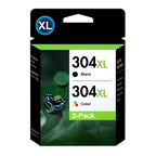 Cartucho de tinta | Cartuchos de Tinta 304XL (1*Negro, 1*Color) Paquete Combo de Repuesto para HP 304 XL, Compatible con HP DeskJet 3760 3762