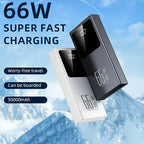 Batería externa | Batería Externa Portátil de 50000mAh, Carga Rápida Bidireccional, Batería de Respaldo de Energía de Emergencia para Exteriores