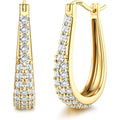 Pendientes de aro huggie de plata 925 para mujer, hipoalergénicos, dorados, listos para fiesta y para regalar, incluye caja de regalo prémium