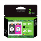 Multipack de cartuchos de tinta 301XL reacondicionados para HP 301XL para HP Deskjet 1512 1514 1510 2540 2549 Officejet 2620 2622 4630 4634 4636 Envy 4500 4504 5532 4502 4503 (Negro, Color)