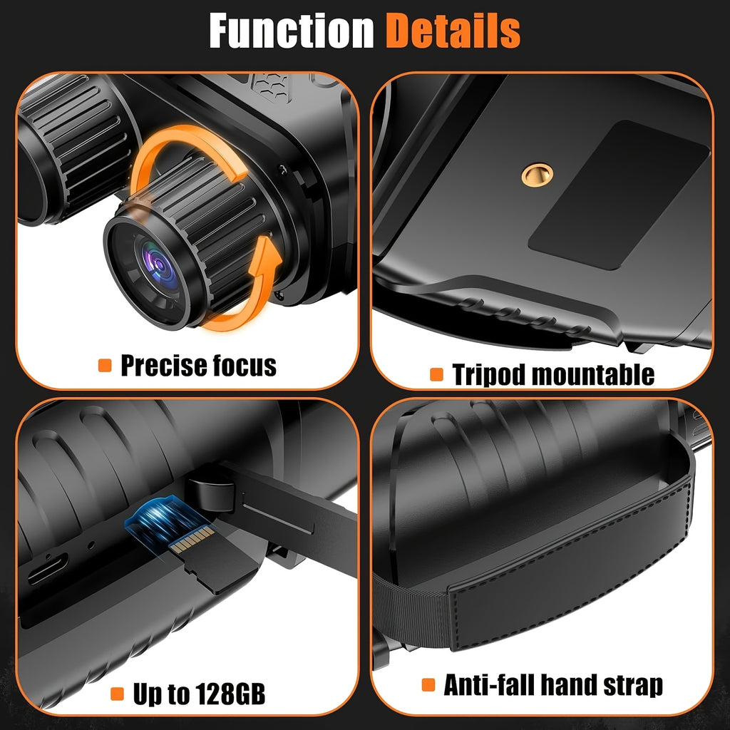 Gafas de visión nocturna para adultos, binoculares 1080P con cámara, gafas infrarrojas para cazador, dispositivos tecnológicos geniales para acampada/náutica, regalo de electrónica digital, regalos de caza para hombre/papá/esposo