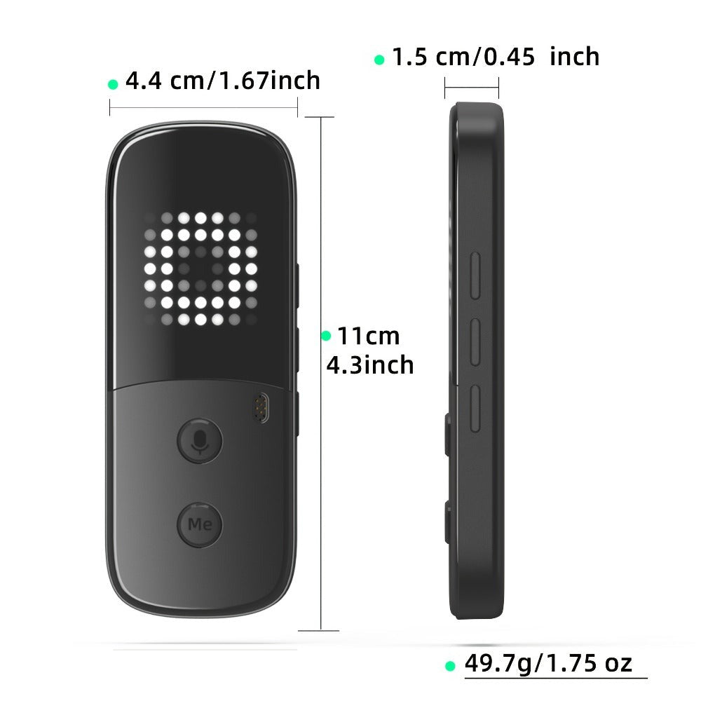 Peiko Dispositivo de Traducción de 150 Idiomas, Traductor de Voz en Tiempo Real Bidireccional con IA, Gadget Tecnológico Mini, Traducción sin Conexión, Ideal para Aprendizaje, Viajes y Comunicación Empresarial