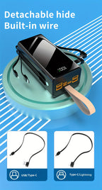 Batería externa de 80000 mAh para camping viajes y carga multidispositivo | 80000 mAh