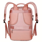 La mochila está hecha de tela Oxford de alta calidad, con un compartimento de viaje de separación seca y húmeda, color sólido, mochila simple y de gran capacidad con compartimento independiente para zapatos, ideal para viajes, desplazamientos y escuela