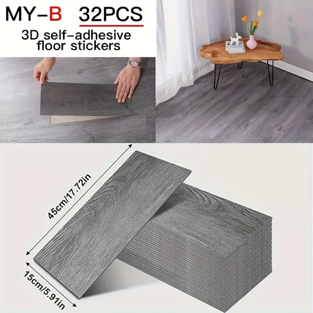 Pack de baldosas de vinilo para suelo 32 piezas de madera | Para cocina, baño y sala