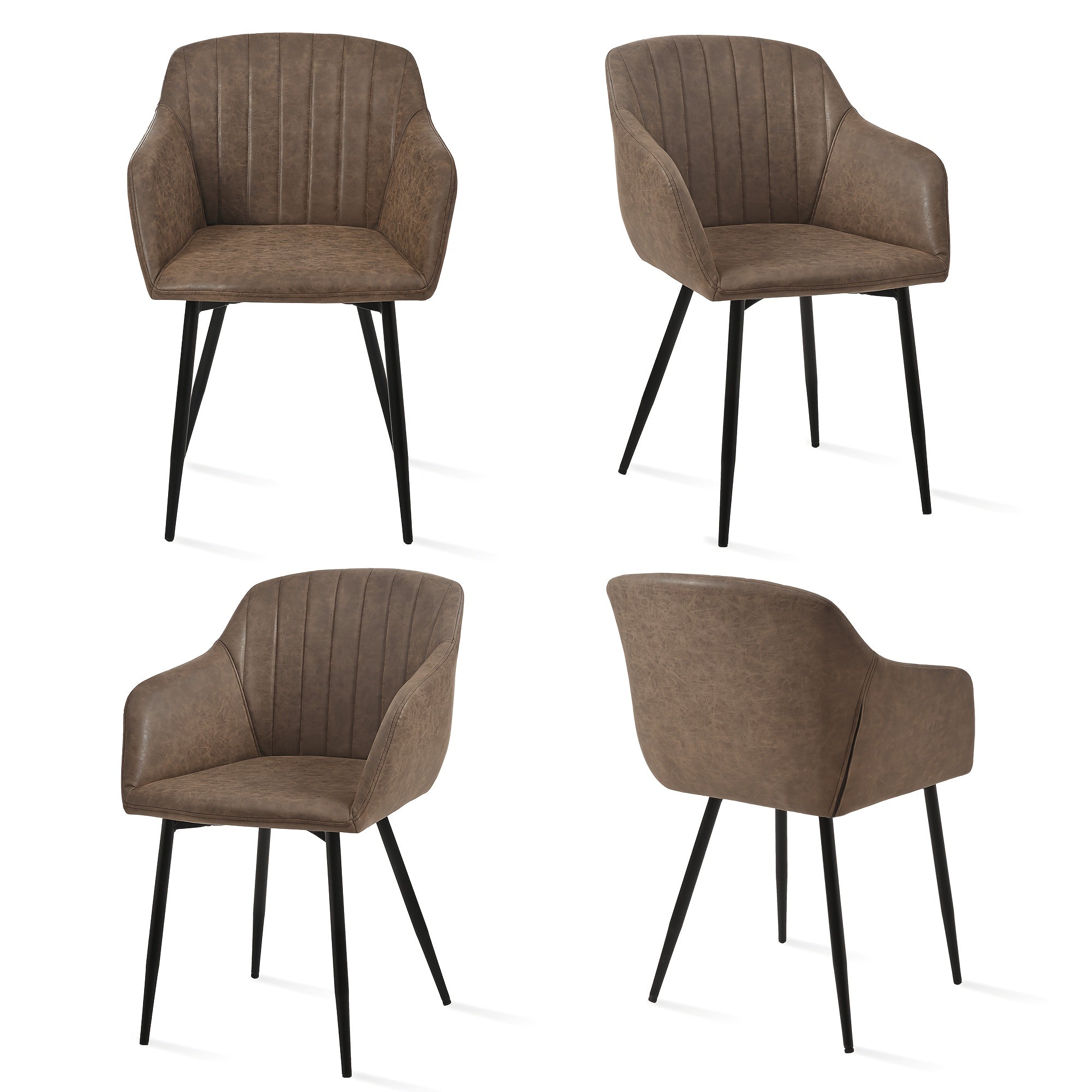 Sillas de comedor elegantes con reposabrazos y soporte lumbar para sala de estar, cocina y dormitorio, que ofrecen un alto confort - Disponibles en juegos de 2, 4 o 6