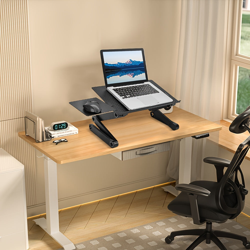 Mesas para portátil | Escritorio de cama de aleación de aluminio, mesa plegable para computadora portátil, estante de pie ajustable, rejilla de