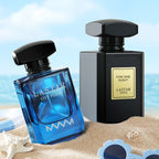 Set de Dos Botellas de Colonia para Hombre, 110ml en Total, Cedro y Almizcle, Perfume Amaderado para Hombre, Spray de Fragancia de Larga Duración, Adecuado para Uso Diario y Ocasiones Importantes, Regalo Ideal para Hombres en Vacaciones, Exquisita Caja de