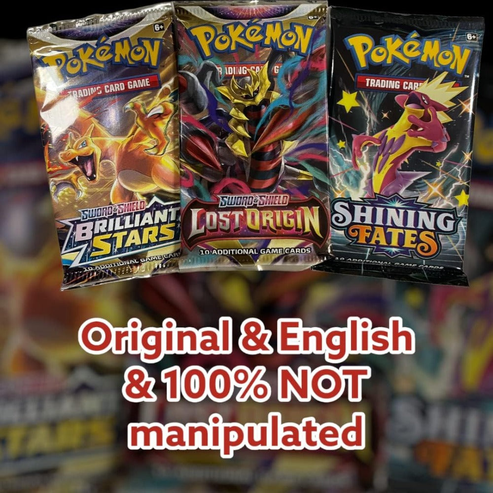 3x Pokémon Misterio Booster – Paquetes Booster Originales en Inglés Aleatorios – Sin Abrir y Oficiales