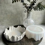 Molde de resina para bandeja asimétrica de gran tamaño - Molde de concreto de resina epoxi distintivo para almacenamiento, soporte de bandeja espacioso para candelabros, organizador inusual para joyería y maquillaje, ideal para macetas de suculentas y man