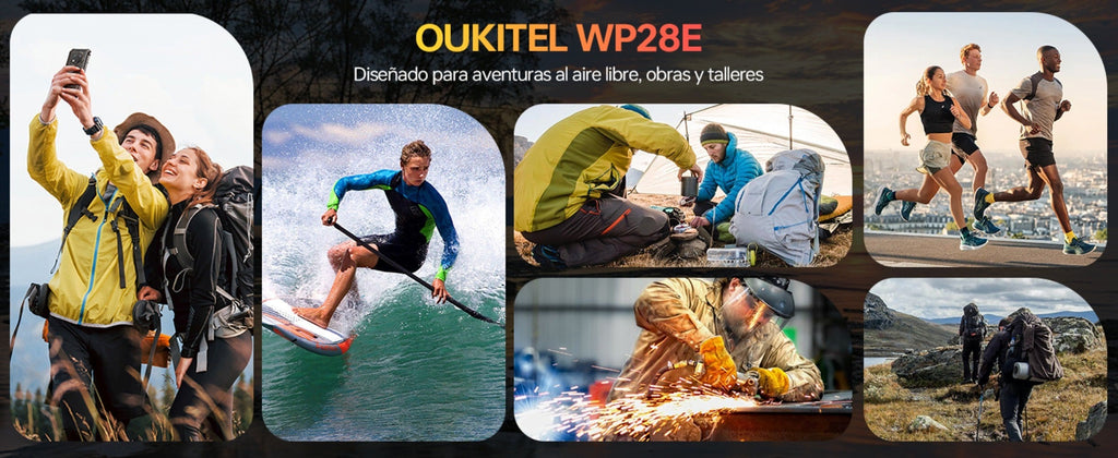 OUKITEL WP28E (2024) Móvil - 16GB RAM+64GB ROM (TF 1TB) Teléfono Movil Android 14 10600mAh, Movil 6.52 HD Pulgadas, Cámara 13MP+ 5MP, 4G Dual SIM/OTG/IP68/IP69K/GPS/NFC