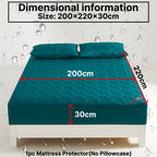 1 Protector de colchón impermeable cómodo, sábana ajustable impermeable suave y transpirable con tecnología Soundwave, funda de colchón de color sólido sin ruido, adecuada para apartamentos, dormitorios, hoteles, habitaciones de invitados y residencias de
