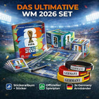 Set de coleccionista TK XXL Copa del Mundo 2026 – Álbum de pegatinas Panini con pegatinas, calendario de partidos y 3 pulseras de Alemania
