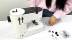Máquina de coser eléctrica, 638 Mini Máquina de coser eléctrica doméstica 41 puntadas con kit de costura de 42 piezas