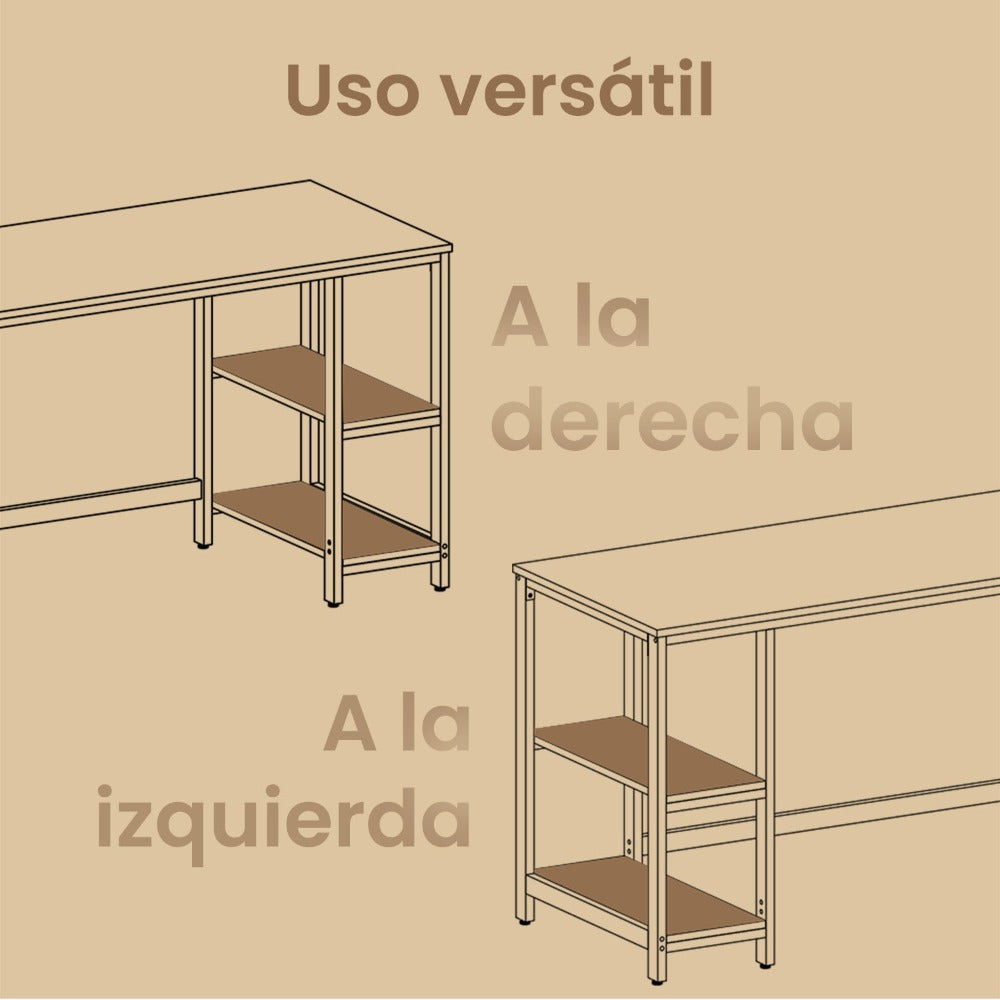 Mesa de Trabajo, Escritorio, 50,1 x 100,1 x 76,1 cm, Mesa de Ordenador, Estilo Moderno, para Oficina en Casa, Dormitorio, Sala de Estar, Estudio