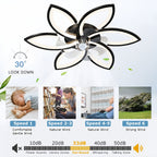 Ventilador de techo con iluminación para dormitorio y sala de estar | 66W y control remoto