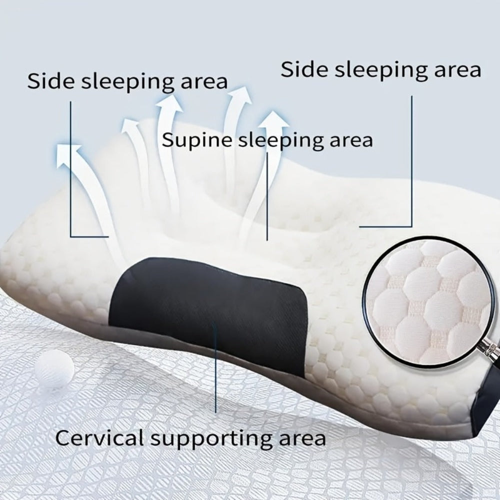 Almohadas 900 g de masaje de algodón para el cuello, ideales para un sueño suave, almohada ergonómica ajustable con soporte contorneado, núcleo de almohada de alta calidad, funda de almohada desmontable