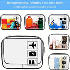 Neceser Transparente Aprobado por la TSA, Tamaño Cuarto para Equipaje de Mano en Aeropuertos, Diseño Transparente para Fácil Visualización, Ideal para Artículos de Cuidado de la Piel y Maquillaje, Equipaje de Mano para Aeropuerto | Aspecto Elegante | Adic