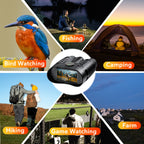 Binoculares de Visión Nocturna Infrarroja 4K con Gafas Protectoras, Zoom 8x, Capacidad de Grabación de Fotos y Videos, Batería Recargable de Larga Duración, Pantalla Grande de 8.13 cm, Incluye Correa de Transporte, Portátil para Excursiones, Versátil para