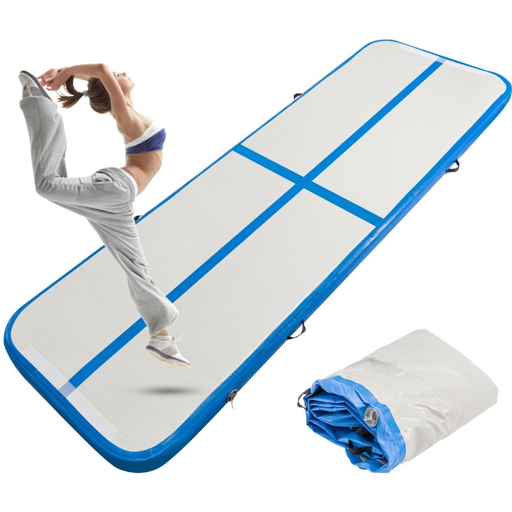 Colchoneta de aire de PVC de 10FT | 3m×1m×10cm Colchoneta inflable para gimnasia y acrobacia para entrenamiento de yoga, color sólido en, púrpura, verde fluorescente - Youyijia