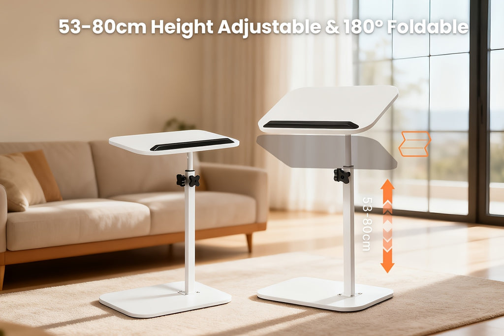 Escritorios | Mesa de oficina, estación de trabajo para computadora, mesa de oficina ajustable en forma de C con giro de 360°, estación de
