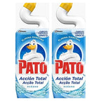 Pato WC Frescor total- Limpiador Quitamanchas para Inodoro 2 Unidades*750 ml-Pato WC Acción Total limpiador para inodoro Oceano, limpia y perfuma 2 Unidades*750 ml
