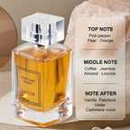 Perfume amaderado para hombre de 50 ml, cedro y pachulí, color ámbar, frasco de cristal exquisito, perfume de larga duración, para realzar el ambiente, adecuado para citas y fiestas, un regalo de festividades para tu novio