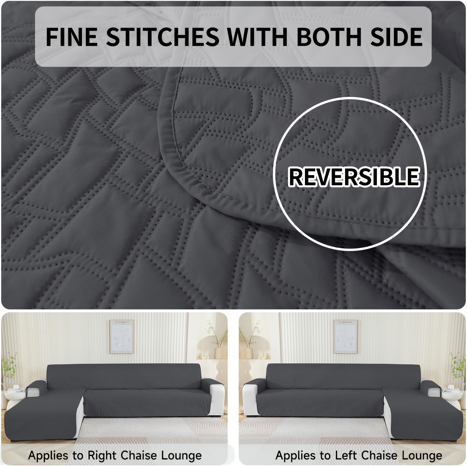 Funda para sofá de 3 plazas con chaise longue, funda para sofá en forma de L, funda para sofá con chaise longue izquierda y derecha con península, funda para sofá chaise longue, funda para sofá L (255 cm, verde claro) variant image - produc