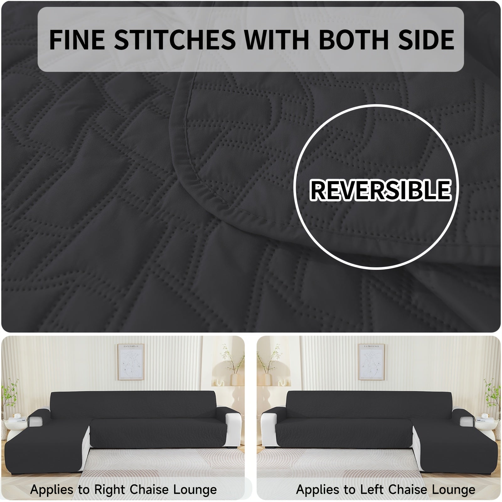 Funda para sofá de 3 plazas con chaise longue, funda para sofá en forma de L, funda para sofá con chaise longue izquierda y derecha con península, funda para sofá chaise longue, funda para sofá L (255 cm, verde claro) variant image - produc