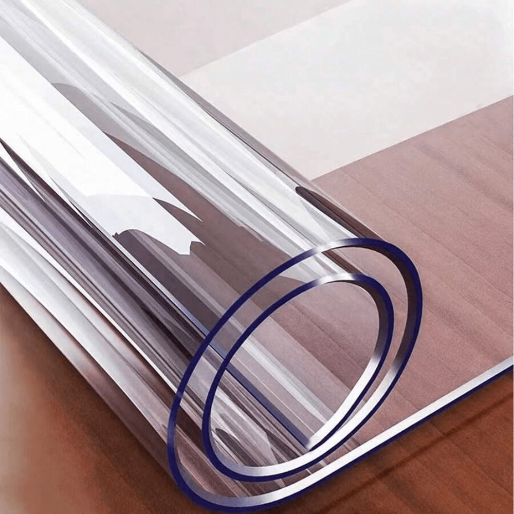 Funda Protectora Transparente para Escritorio, Cubierta de Plástico de 2.0 mm de Grosor, Cubierta Protectora Transparente de PVC para Escritorio, Alfombrilla de Escritorio y Alfombrilla para Escritorio de Escritura, Adecuada para Escritorio