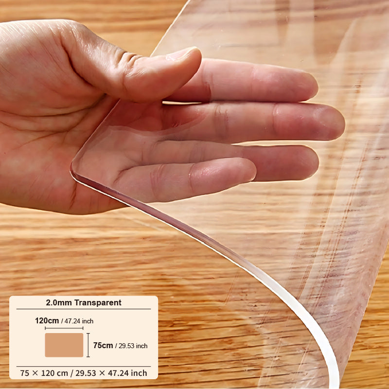 Funda Protectora Transparente para Escritorio, Cubierta de Plástico de 2.0 mm de Grosor, Cubierta Protectora Transparente de PVC para Escritorio, Alfombrilla de Escritorio y Alfombrilla para Escritorio de Escritura, Adecuada para Escritorio