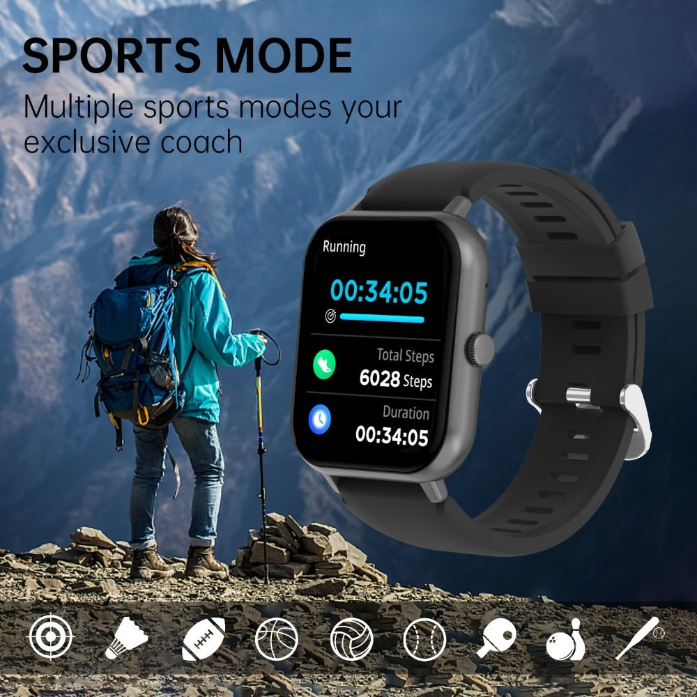 GWENLAND Pro Smartwatch - Pantalla de 4.65cm, IP68 | Monitor de Fitness con Llamadas y Mensajes, Más de 100 Modos de Ejercicio, Podómetro, Distancia - Compatible con Android y Teléfono detail image - detail view 8