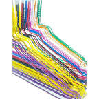 HOME PRO - 100 Perchas Metálicas de 40cm Coloridas para Ahorrar Espacio - Hogar y Lavandería - Perchas Antideslizantes y Resistentes, Diseño Ultrafino para Ahorrar Espacio, Colores Brillantes Surtidos, Antideslizantes y Robustas detail imag