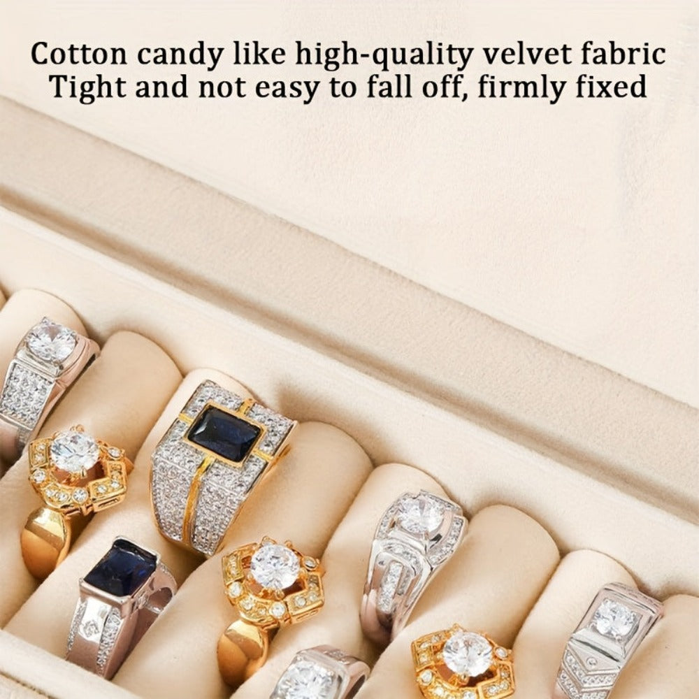 Joyero vintage de gran capacidad de piel sintética de PU con cajones - Múltiples niveles con forro suave, apto para collares, pendientes, anillos, escritorio para dormitorio, regalo de boda, San Valentín, Navidad, Día de la Madre, cajas de 