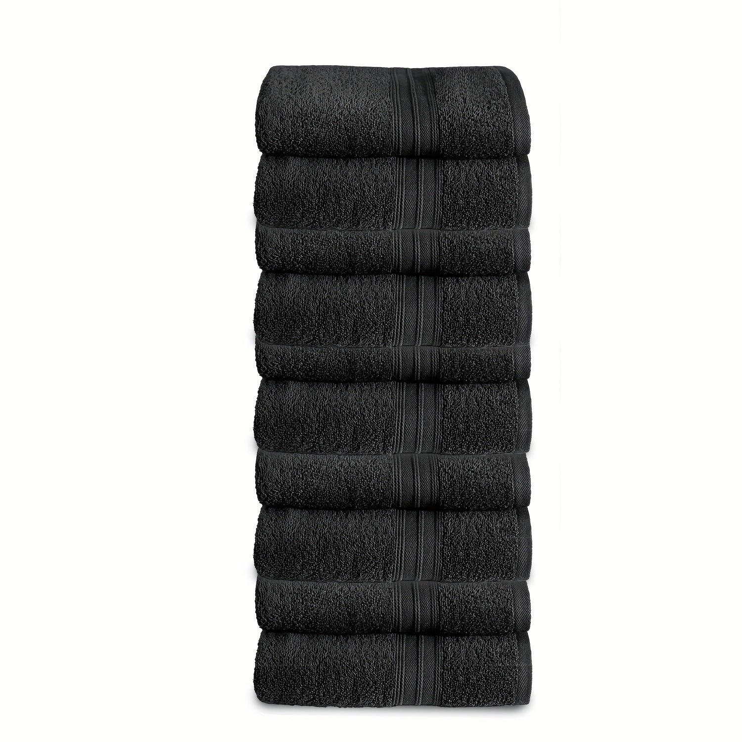 Juego de 10 Toallas de Mano de 50 x 100 cm, 550 g/m², Toallas de Algodón Suave, Secado Rápido, Altamente Absorbentes y Ligeras, Multiusos con Borde a Rayas Moderno, Ideales para Hogar, Hotel y Baño variant image