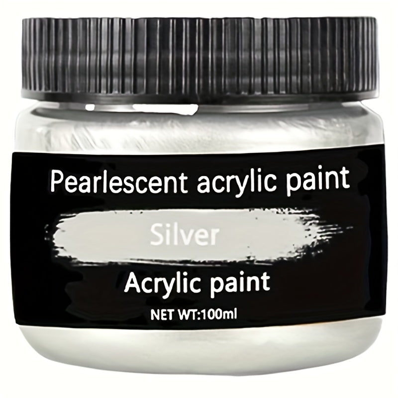 Juego de 12 colores de pintura acrílica, cada uno en botellas de 3.38oz/100ml, con colores brillantes adecuados para que artistas pinten sobre rocas, madera y cerámica. También incluye pintura metálica dorada de 100ml, adecuada para tinta d