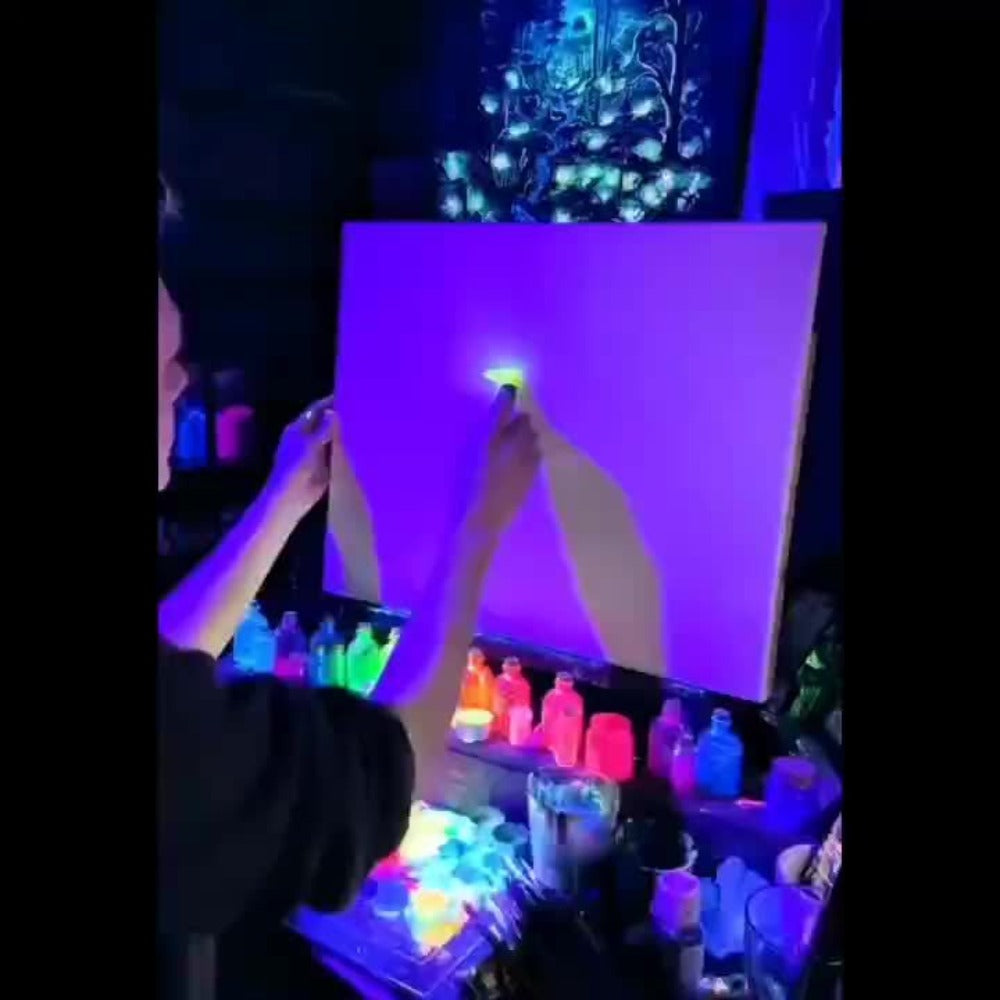 Juego de 12 Piezas de Pintura Acrílica Luminosa, 0.67/1.01/2.03 oz, Colores Brillantes y Luminosos, Pintura Profesional, Colores Ricos, Uniforme y Suave, Adecuada para Diversos Escenarios de Pintura, Suministros para Arte en Cerámica, Regal