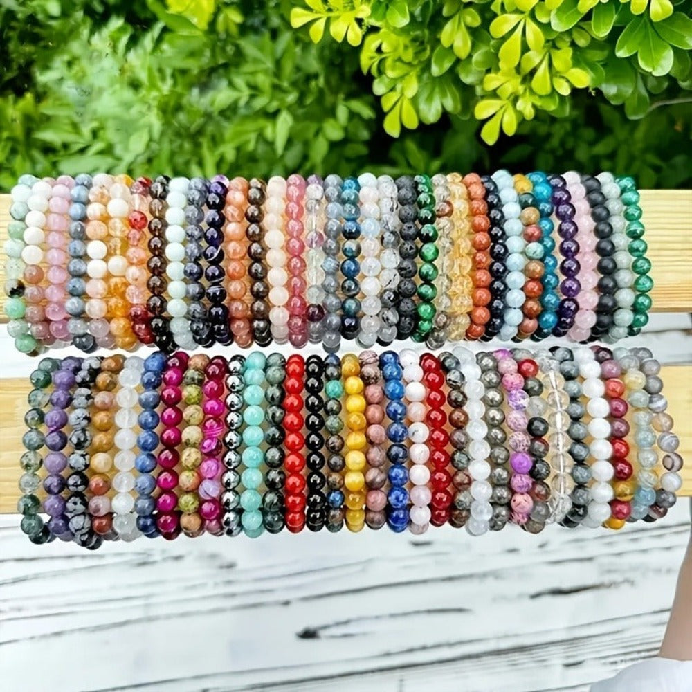 Juego de 150 pulseras elásticas elegantes con cuentas de cristal, surtidas - Colores suaves y dijes de flores multicolores, pulsera ajustable, para el Día de San Valentín, fiesta de cumpleaños, genial detail image - detail view 4